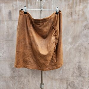 Free people faux leather suede mini skirt